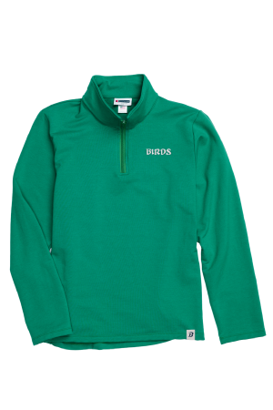 Mens Birds Cotton Fleece Quarter Zip Long Sleeve